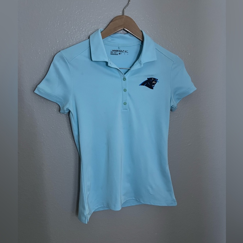 Nike Golf Dri-FIT Carolina Panthers Polo Shirt Girls Youth Medium